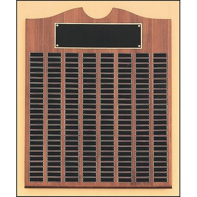 Solid Walnut Perpetual Plaque, 28 x 35", 240 plates