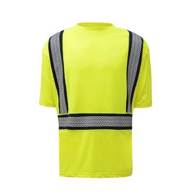 GSS™ Class 2 ONYX Anti-Snag Lime Green T-Shirt w/Segmented Tape