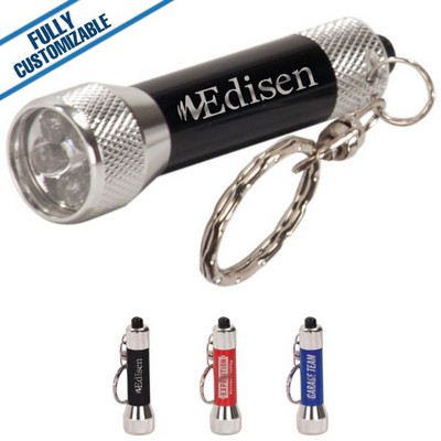 Black 5-LED Flashlight w/Keychain (2.75")