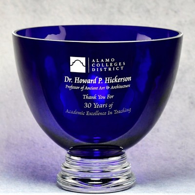 Cobalt Blue Crystal Bowl - 10.5"
