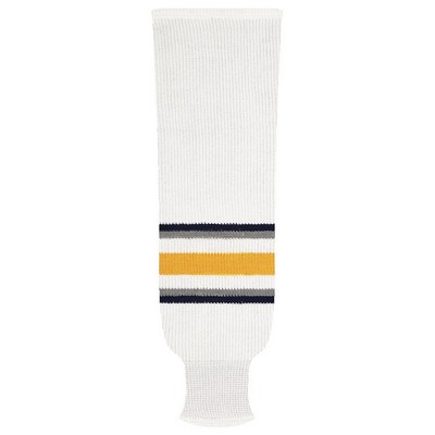 Buffalo Pro Series White & Gold Socks w/Blue & Gray Stripes