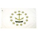 Rhode Island Indoor Parade Flag w/Pole Hem And Fringe (5'x8')