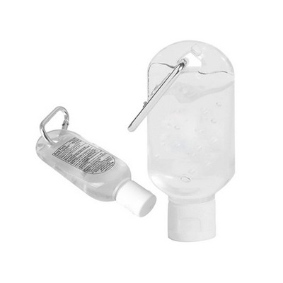 Hand Sanitizer Gel with Carabiner, 2 Oz. - Blank