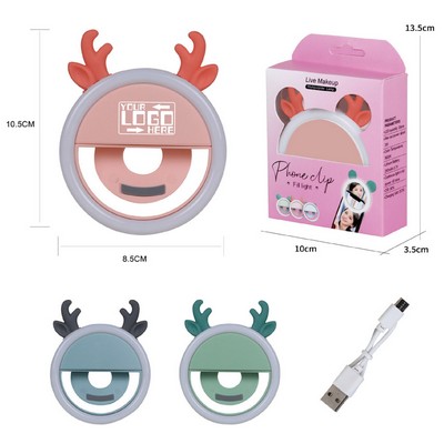 Adjustable Selfie Clip Ring Light with USB