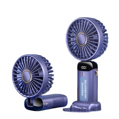 Usb Digital Display Folding Handheld mini Portable fan rechargeable