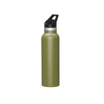 Double Wall Stainless Steel Water Bottle with Straw, 20 Oz.
