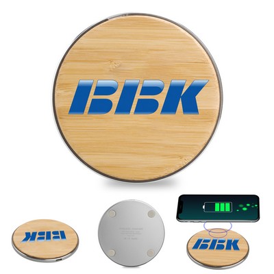 15W Qi Wireless Charger - Bamboo
