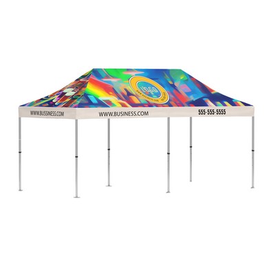 Pop-up Tent 4-sided printed canopy 10'x20' - Frame 40mm (KIT)