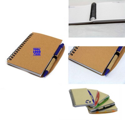 Spiral Notebook Lined Notepad w/Pen