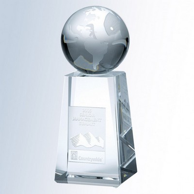 World Globe Award w/Tapered Column Base - Medium