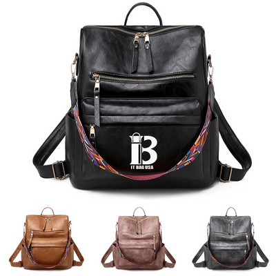 PU Leather Waterproof Travel Bag