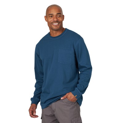 Wrangler® Riggs Workwear® Men's Oxford Blue Long Sleeve Pocket T-Shirt