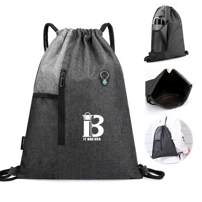 Waterproof Lightweight Sports Oxford Drawstring Backpack