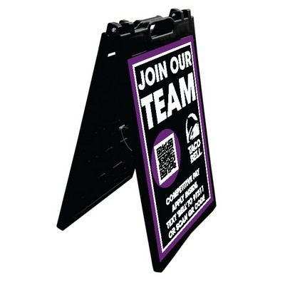 A Frame Stand With 2 Decals