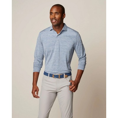 Johnnie-O Men's Prep-Formance Swing Heather Long Sleeve Jersey Polo