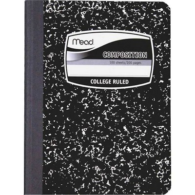 Mead Composition Notebooks - Black, College Ruled, 100 Sheets, 12 Pack