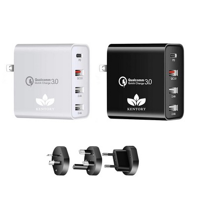 48W 4 Ports Fast Charging Pd Wall Chargers