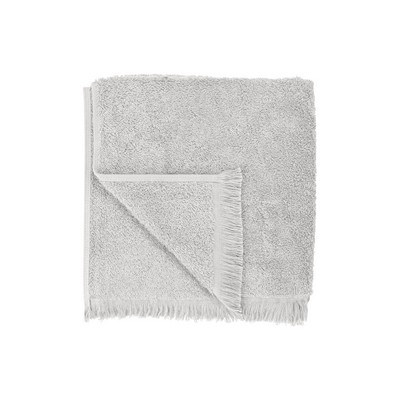 blomus Frino Micro Chip Gray Fringed Organic Cotton Terry X-Large Hand Towel