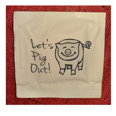 Stock "Let's Pig Out" Moist Towelettes (Pack of 50)