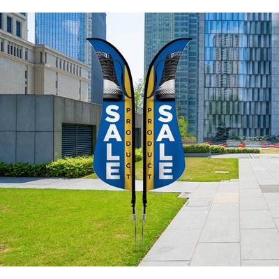 Shark Fin Flags, Double Sided Package (3.67' x 14.67ft)