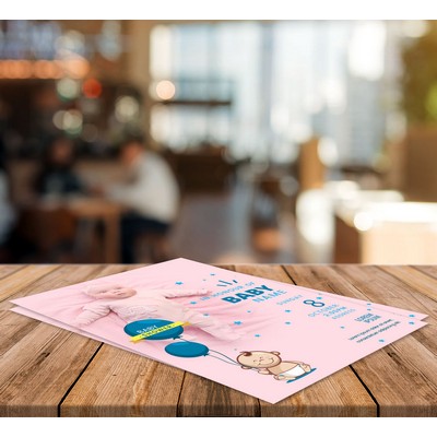 Flat Birth Announcement Cards (6" x 4")