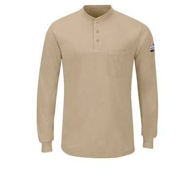 Bulwark - Hooded Fleece Sweatshirt - Men's Long Sleeve Lightweight Henley Shirt