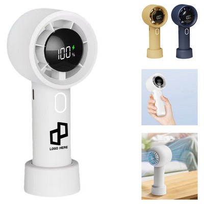 Portable Digital Display Handheld Fan