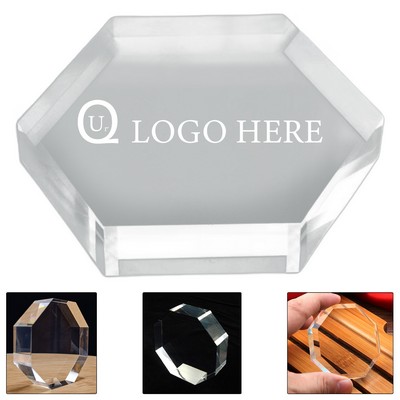 5.91" Octagonal Crystal Award Base