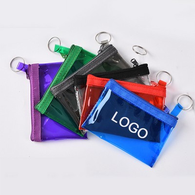 Translucent Zippered Coin Pouch