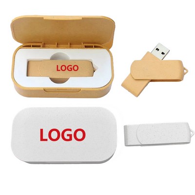 128G Degradable Wheat Straw Flash Drive Usb3.0