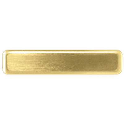 Brightly Polished Brass Name Badge with Fused Posts and Clutch Back (5/8" x 2 1/2")