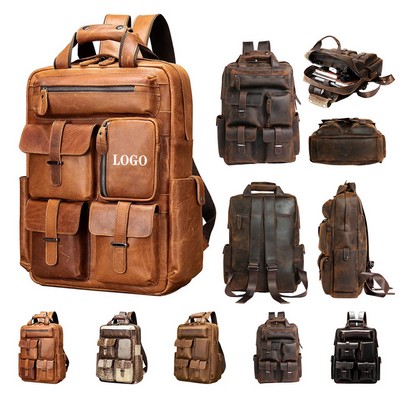 Leather Travel Backpack