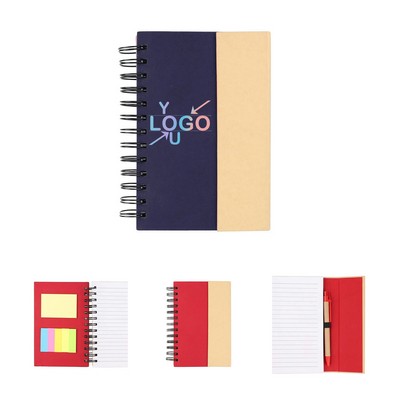 Notebook Set with Pen and Sticky Notes