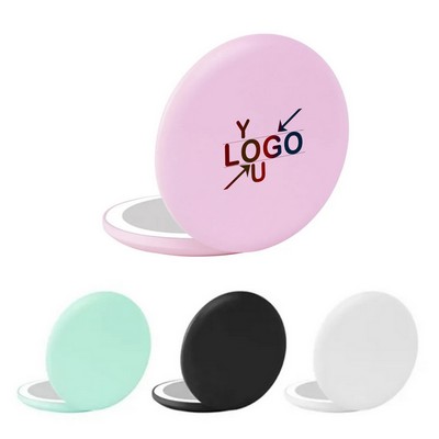 Portable LED Makeup Mirror with Dual Magnification