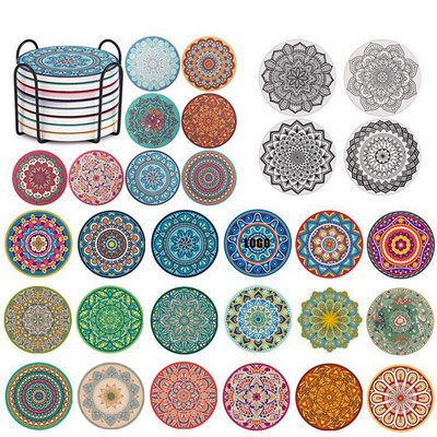 Round Absorbent Ceramic Coasters