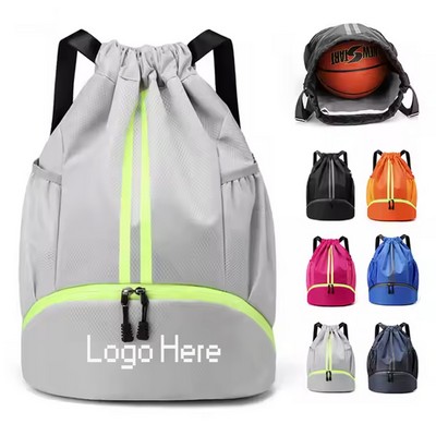 Dry-Wet Separation Backpack - Independent Shoe Zipper Pocket