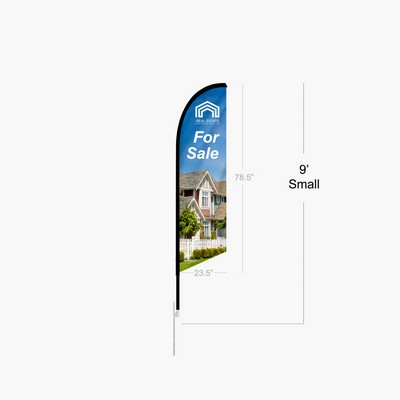 9' Angle Flag Single Sided