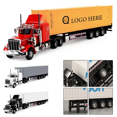 14.17X2.36X3.15 Inch1:50 Alloy Tractor Trailer Model