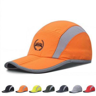UV-Protective Foldable Outdoor Cap with Reflective Features