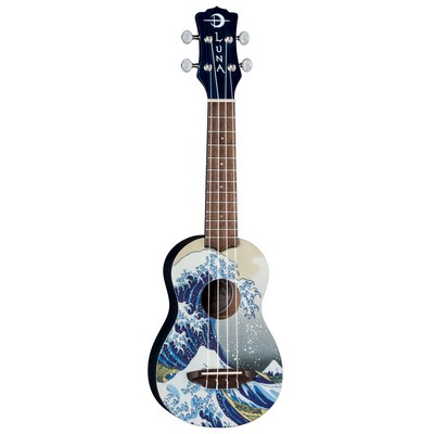 Luna Great Wave Soprano Ukulele w/Gigbag