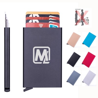 Pop Up Aluminum RFID Blocking Card Wallet