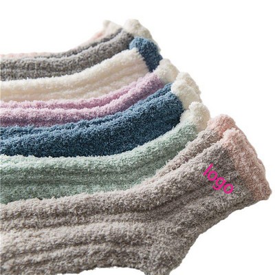 Coral Fleece Thickened Warm And Comfortable Plush Socks