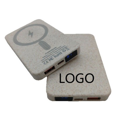 15W Eco-Friendly Biodegradable Wheat Straw Magnetic Wireless Charger