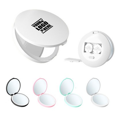 Circular Fold Led Lighted Make-Up Mirror