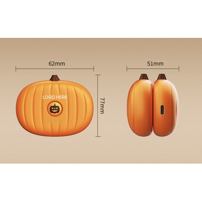 Magnetic Mini Pumpkin USB Hand Warmer & Power Bank 4000mAh