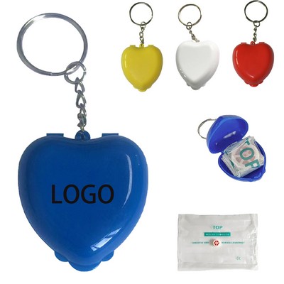 Heart CPR Keychain Face Shield