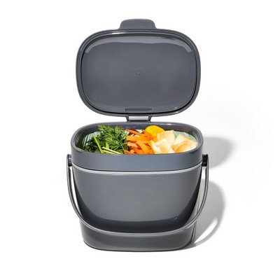 GG Easy-Clean Compost Bin - Charcoal - 1.75Gal/6.62L