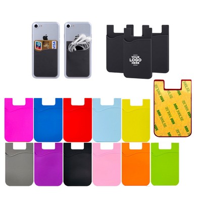 Silicone Card Holders With Adhesive Sticky Phone Holder