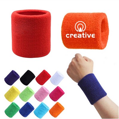 Unisex Breathable Polyester Sports Wristband Sweat Absorbing Wrist Support
