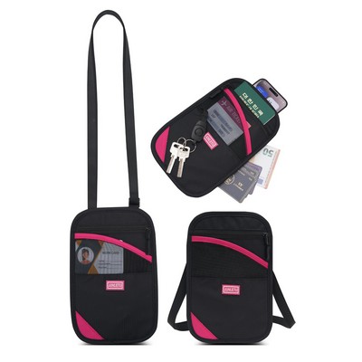 Nylon RFID Passport Holder Travel Wallet